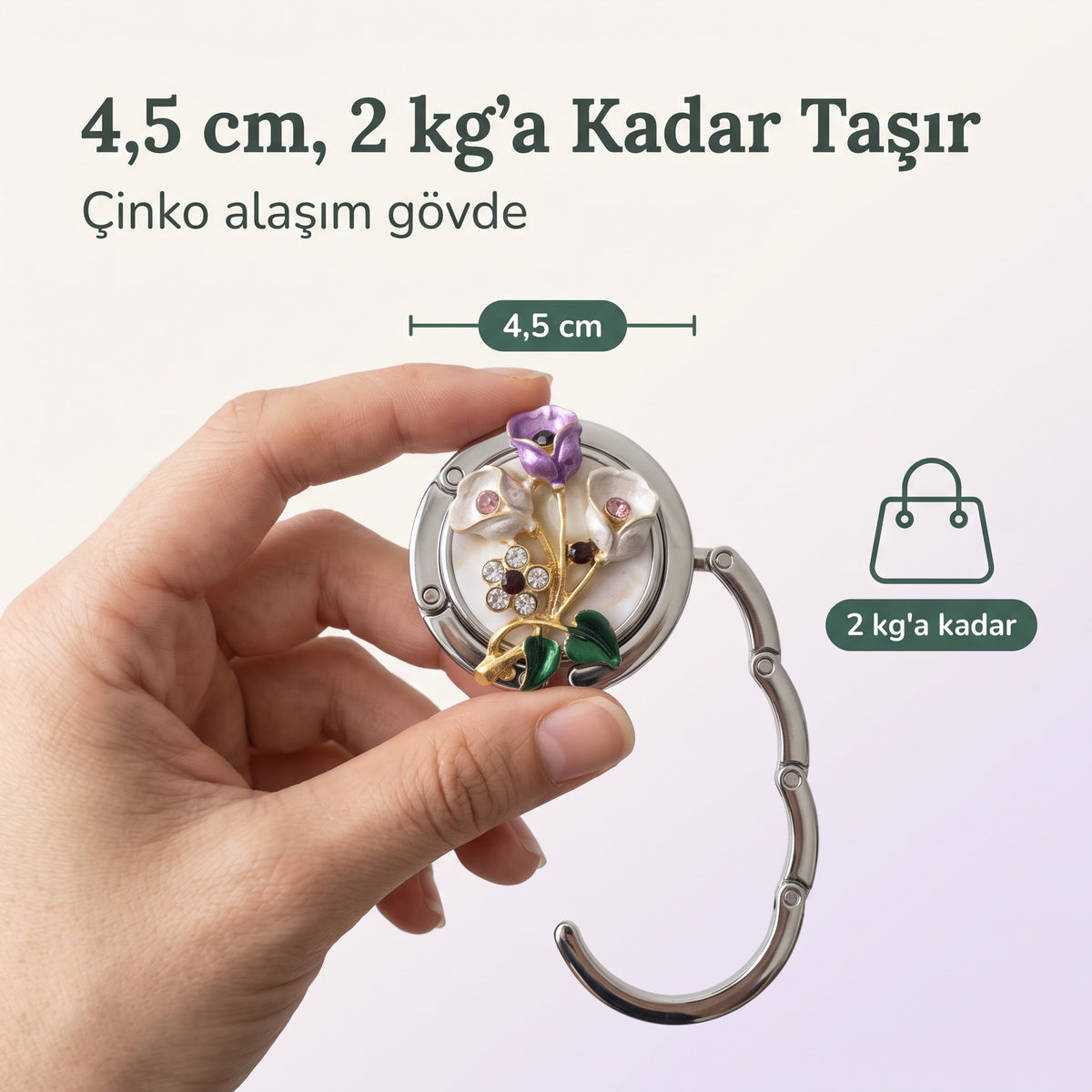 Dekoratif çanta askısı